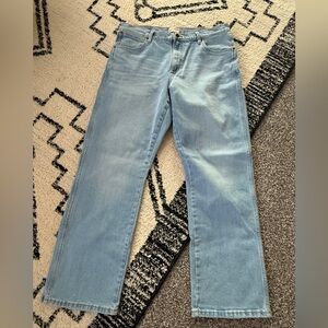 Men’s Light Blue 36x32 Relaxed Fit Bootcut Wrangler Jeans